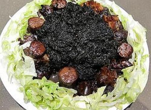 内蒙古赤峰市特色名菜扒鸡茸发菜的做法